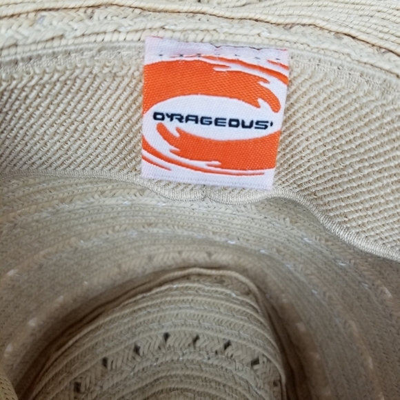 O'Rageous Soft Straw Style Fedora Floppy Sun hat Women's One Size - Picture 8 of 8